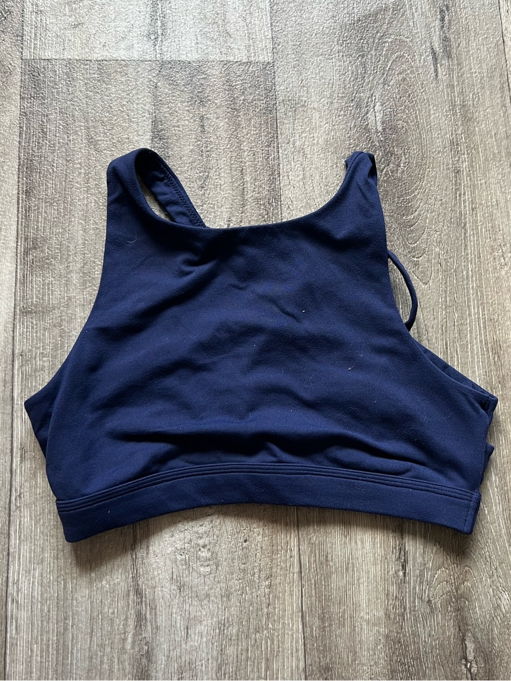 OFFLINE by Aerie Chill Play Move High Neck Strappy Back Caged Sports Bra Navy